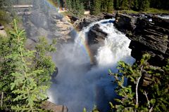 17 Rainbow Over Athabasca Falls On Icefields Parkway